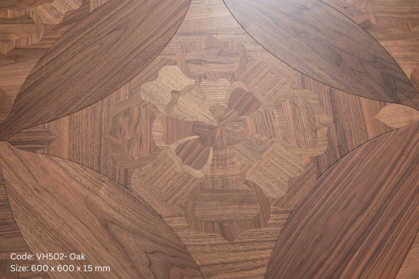 SÀN GỖ HOA VĂN KỸ THUẬT FLOWER PARQUET VH502 - Image 3