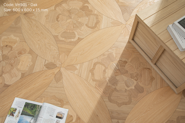 SÀN GỖ HOA VĂN KỸ THUẬT FLOWER PARQUET VH501 - Image 2